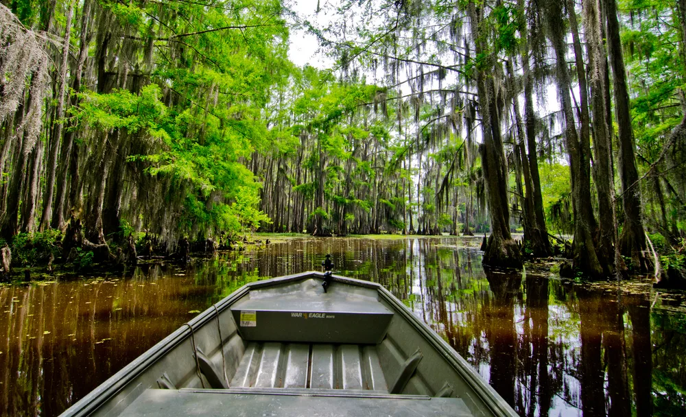 Caddo Lake, Texas, Louisiane, canoë, pêche, embarcation, marécage